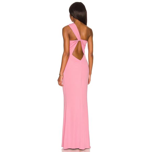 NWT Katie May Edgy One Shoulder Mermaid Formal Gown Bubblegum Pink Women's M - Picture 2 of 8